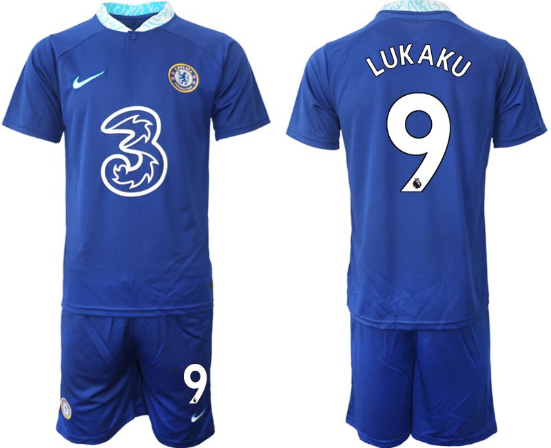 Men 2022-2023 Club Chelsea FC home blue #9 Soccer Jersey->real madrid jersey->Soccer Club Jersey